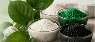 Sustainable 3D printing material pellets and leaves